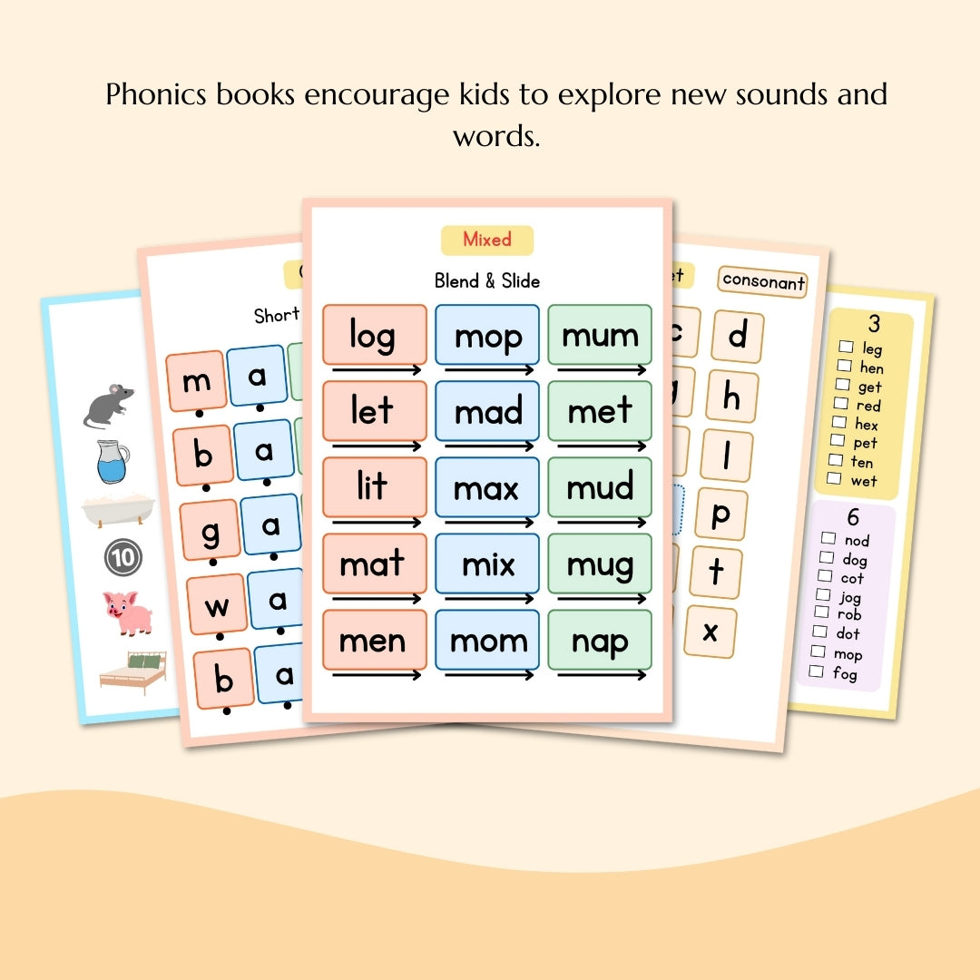 Phonics Workbook for Kids | CVC Words & Sight Words | Learn to Read Activity Book | Homeschool & Kindergarten