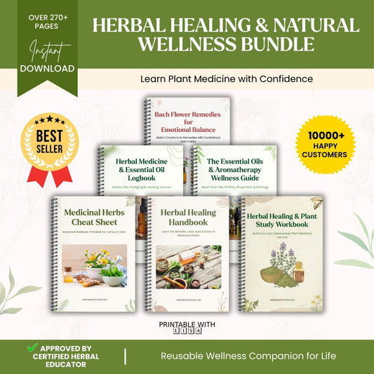 Holistic Herbal Healing & Natural Wellness Bundle - Herbs, Oils & Emotional Support
