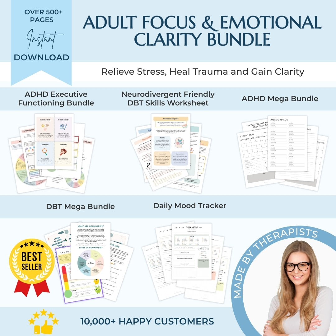 Adult Focus & Emotional Clarity Bundle – Plan, Regulate & Thrive