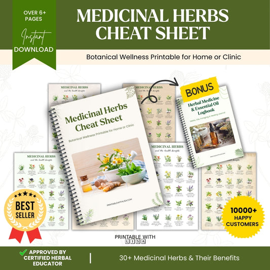 Ultimate Medicinal Herbs Remedies Cheat Sheet โ 30+ Medicinal Plants for Natural Healing