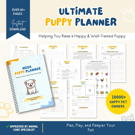 Ultimate Puppy Planner – Track, Train & Care with 65+ Pages of Puppy Health & Home Tools