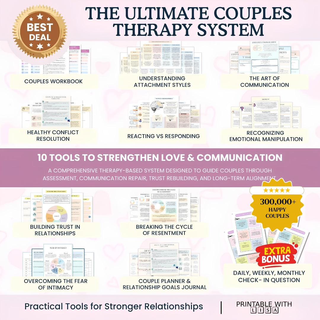 Ultimate Couples Therapy Workbook - Two Souls, One Story! The Structured Couples Healing & Growth Framework