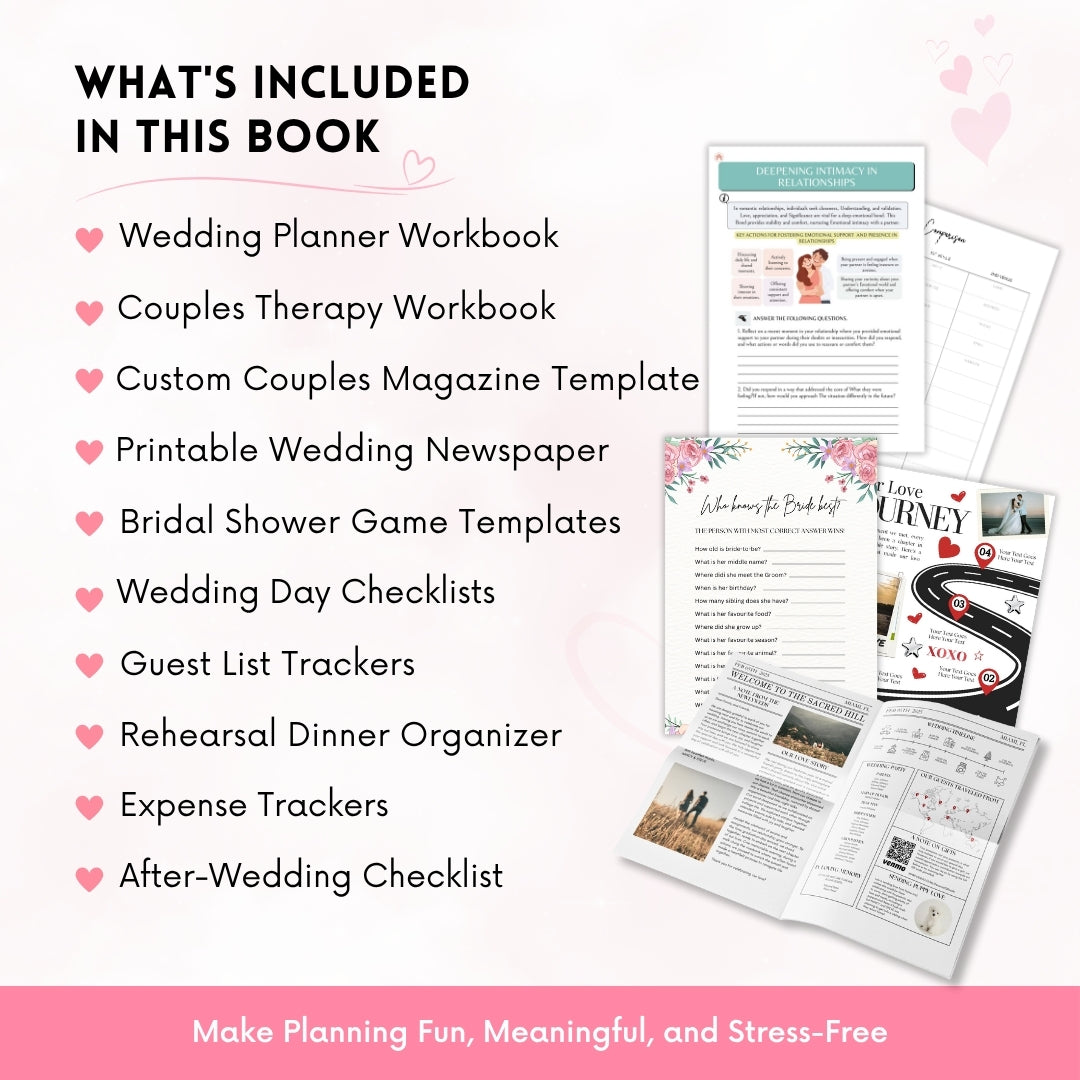 The Wedding & Coupleās Essentials Bundle ā Your Complete Guide from Engagement to Honeymoon