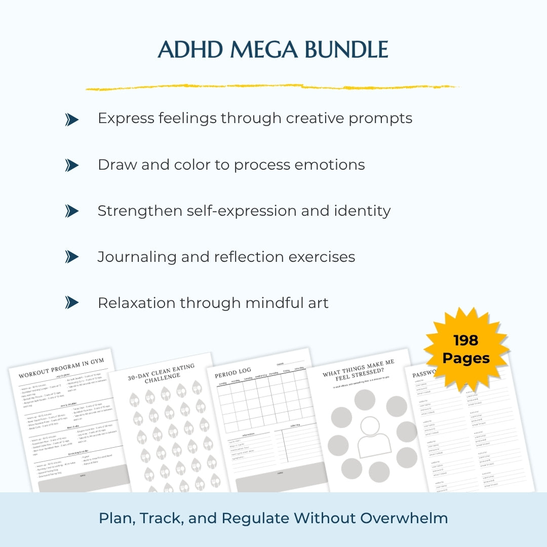 Adult Focus & Emotional Clarity Bundle – Plan, Regulate & Thrive