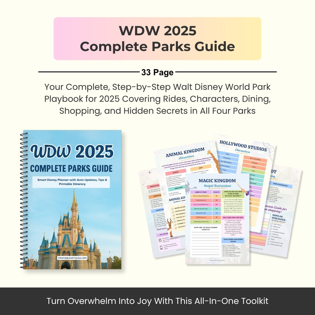 WDW 2025 Complete Parks Guide - The Ultimate 2025 Disney Family Planning Toolkit