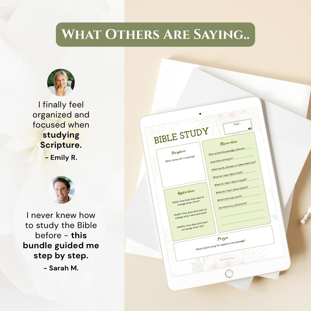 Bible Study Template Bundle โ Calm, Guided Scripture Reflection