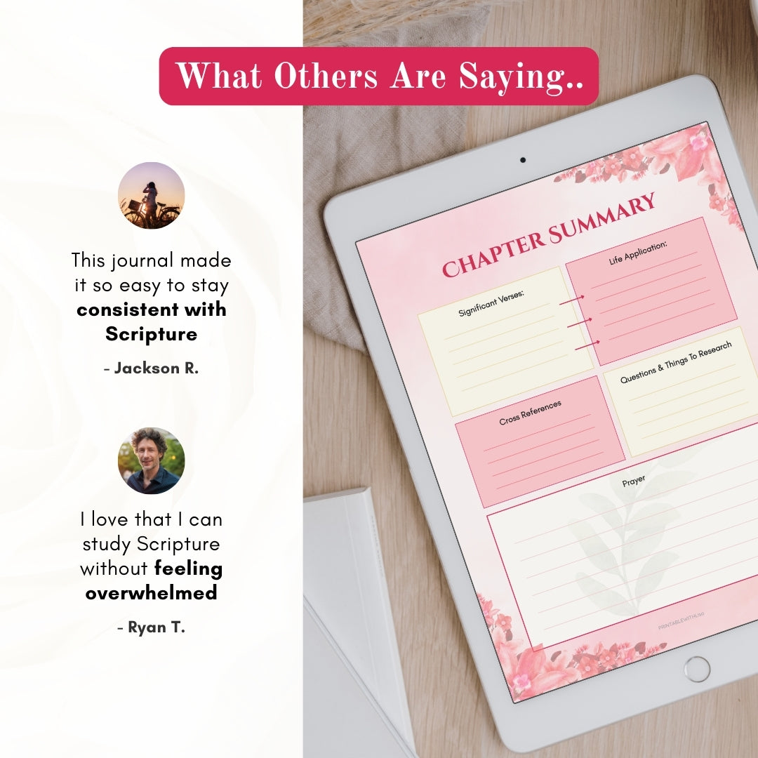 Bible Journaling Bundle โ Verse Mapping + Chapter Summary Templates