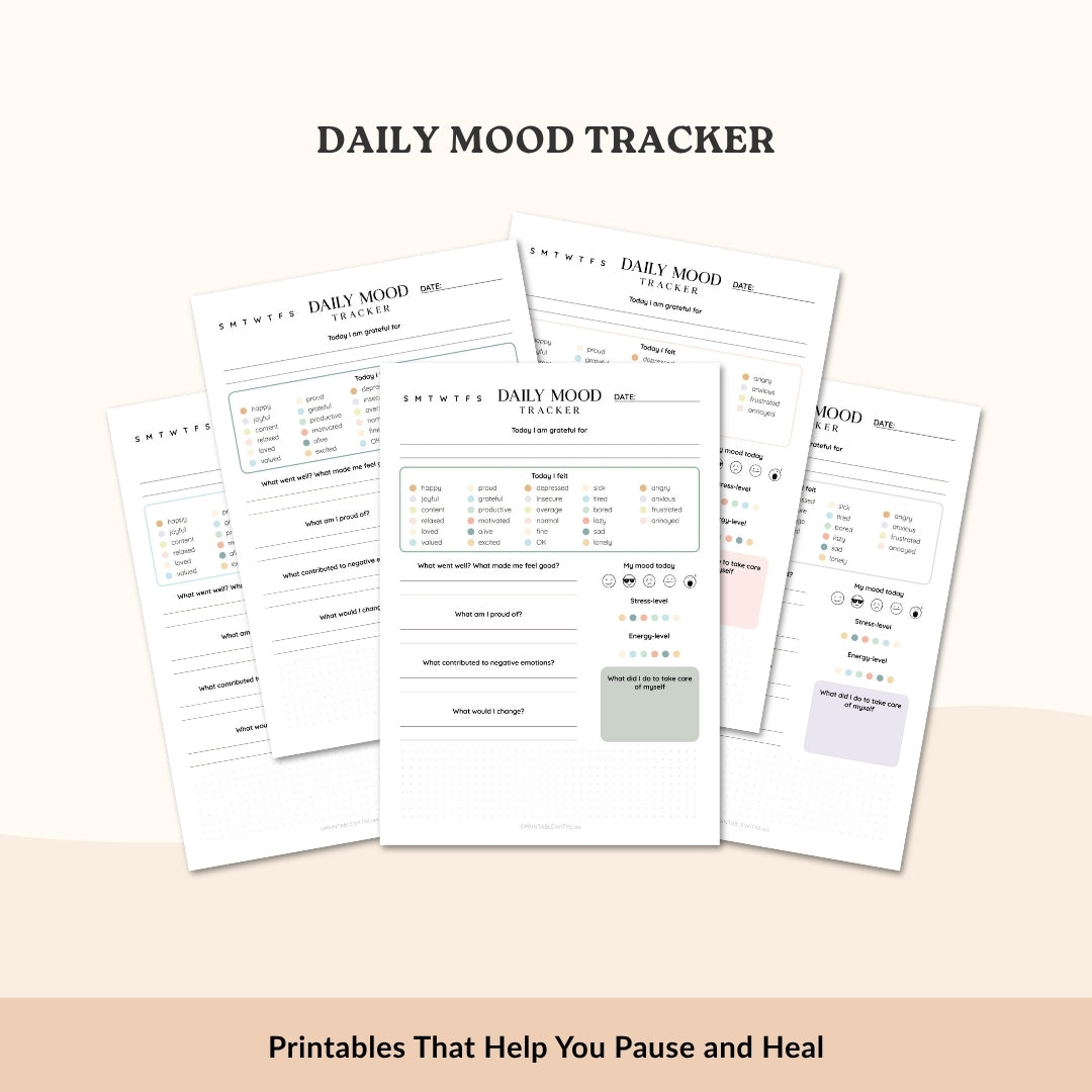 The Mental Clarity & Self-Care Bundle – 5 Therapist Tools for Focus, Calm, and Inner Balance