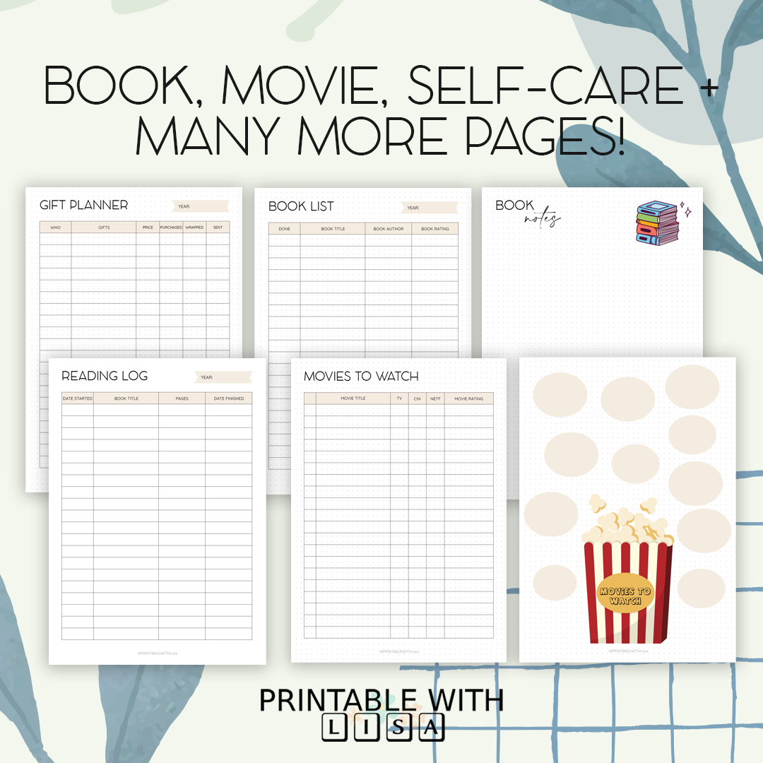 Bullet Journal Mega Bundle | 110+ Aesthetic Pages | Goal, Habit, Mood & Weekly Layouts