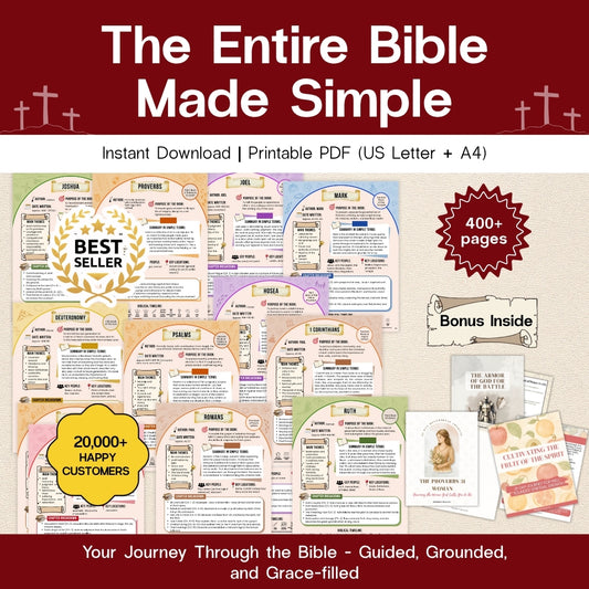 The Entire Bible Made Simple – 400+ Page Study & Devotional Bundle