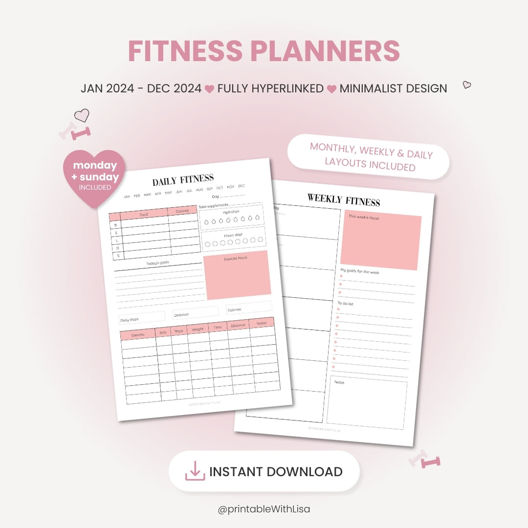 Ultimate Life Changer Printable Bundle - 9-in-1 Printable Set for Self-Care, Budget, Fitness, Goals, and More (200+ Pages) - PRINTABLEWITHLisa