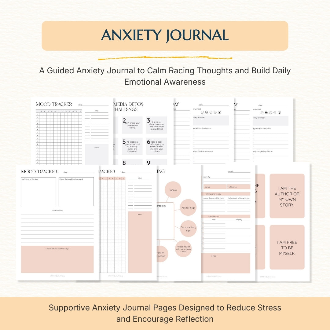 Mental Health / Anxiety Bundle 90% off bundle, DBT Flash Card, DBT Cheat Sheet, DBT Worksheet, Mental Health Journal, Self-Care Planner, Anxiety Journal