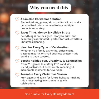 Christmas Celebration Bundle – Personalized First Christmas as a Family 2025