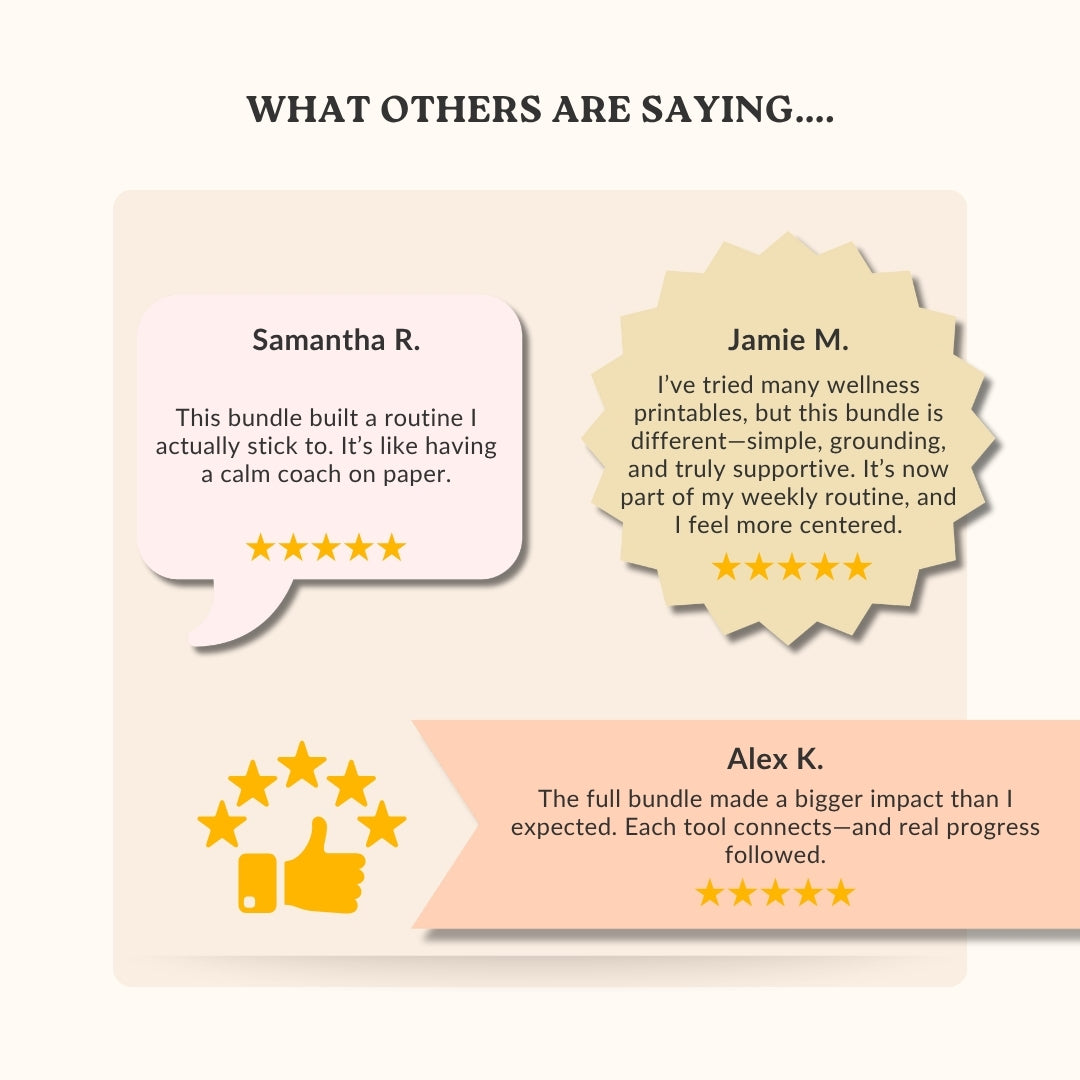 The Mental Clarity & Self-Care Bundle – 5 Therapist Tools for Focus, Calm, and Inner Balance