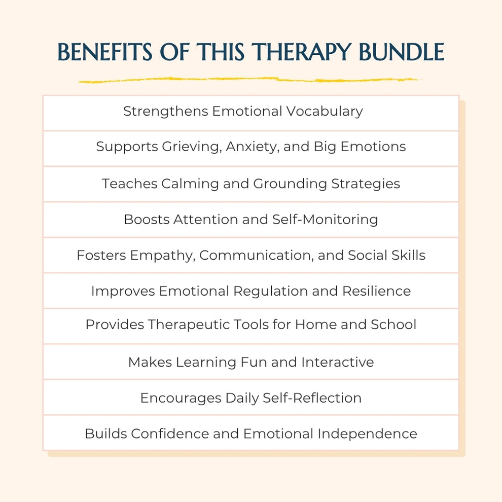 Therapy Bundle for Kids – Emotional Regulation, ADHD, SEL Tools ...