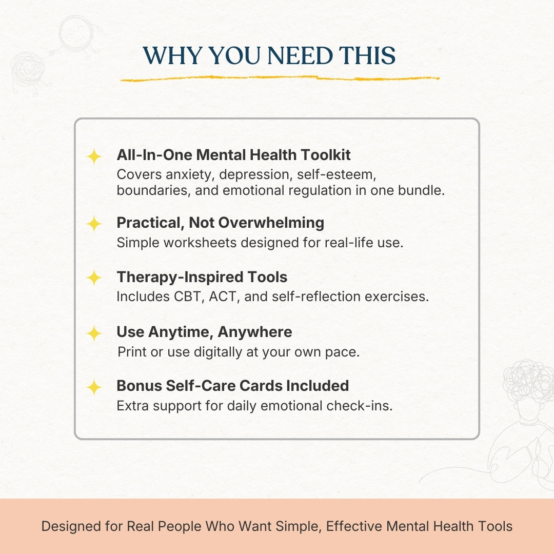 Ultimate Therapy Bundle – Anxiety, Stress & Emotional Healing Toolkit with 8+ Expert Tools