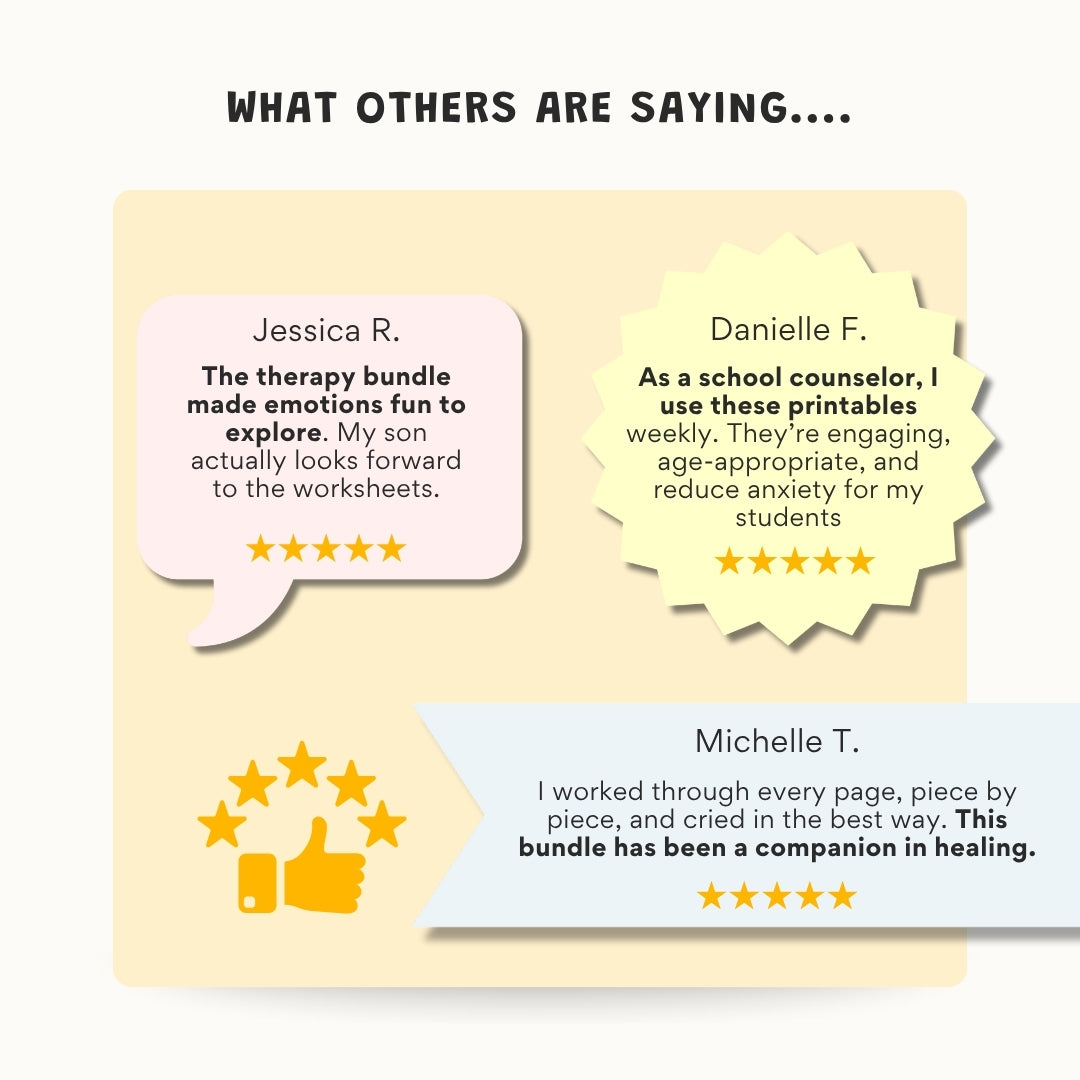 Kids Therapy Bundle – 260+ Pages of Coping Skills, Emotions & Mental Health Worksheets for Kids