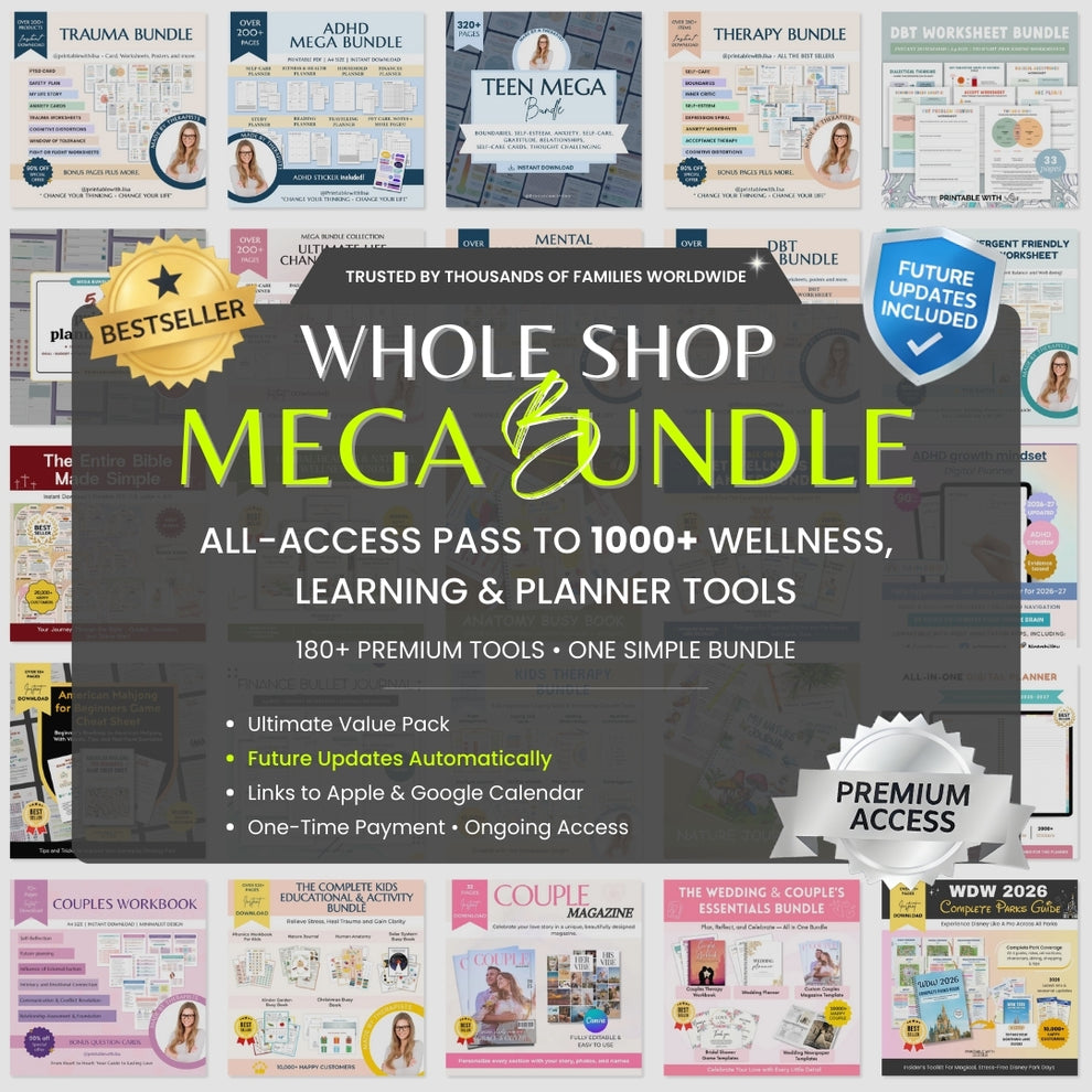 Whole Shop Bundle - All Access Pass (1000+ Tools Unlocked) – PRINTABLE ...