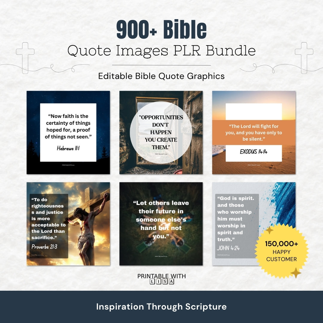 900+ Bible Quote Images PLR Bundle – Share Scripture with Ease
