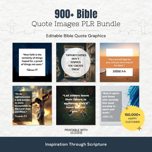 900+ Bible Quote Images PLR Bundle – Share Scripture with Ease