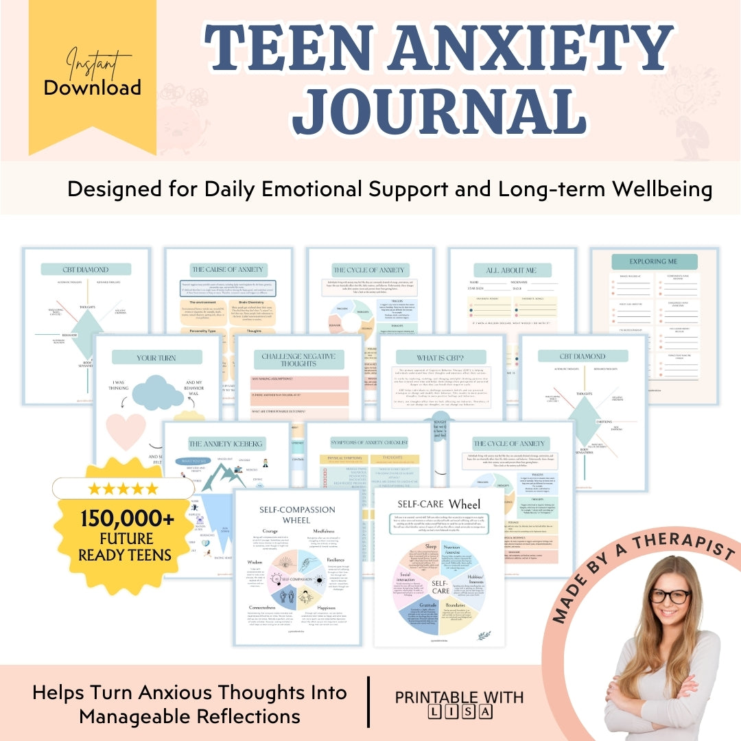 Teen Anxiety Journal — Calm Your Mind, One Page at a Time
