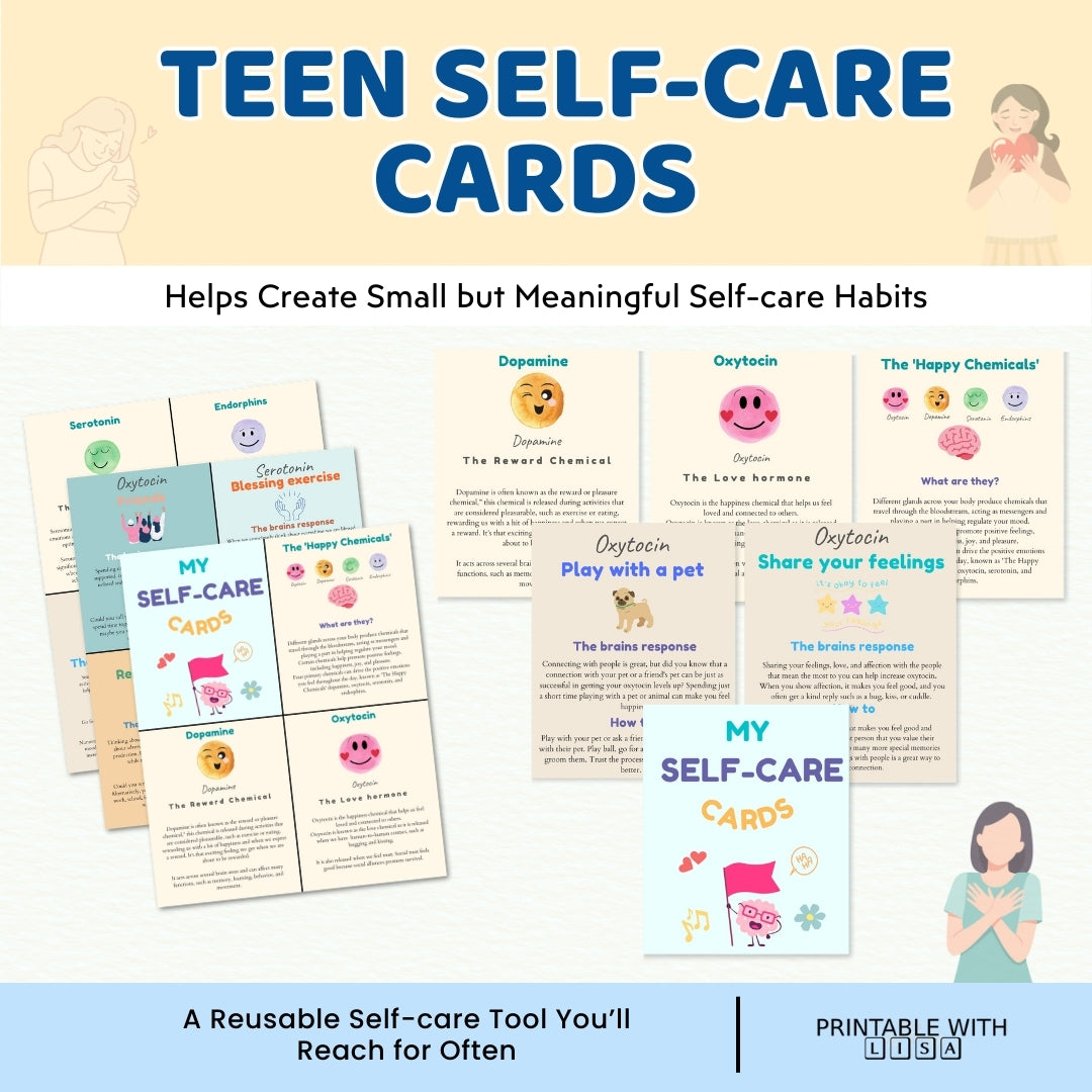 Teen Self-Care Cards – Calm & Confidence in Minutes