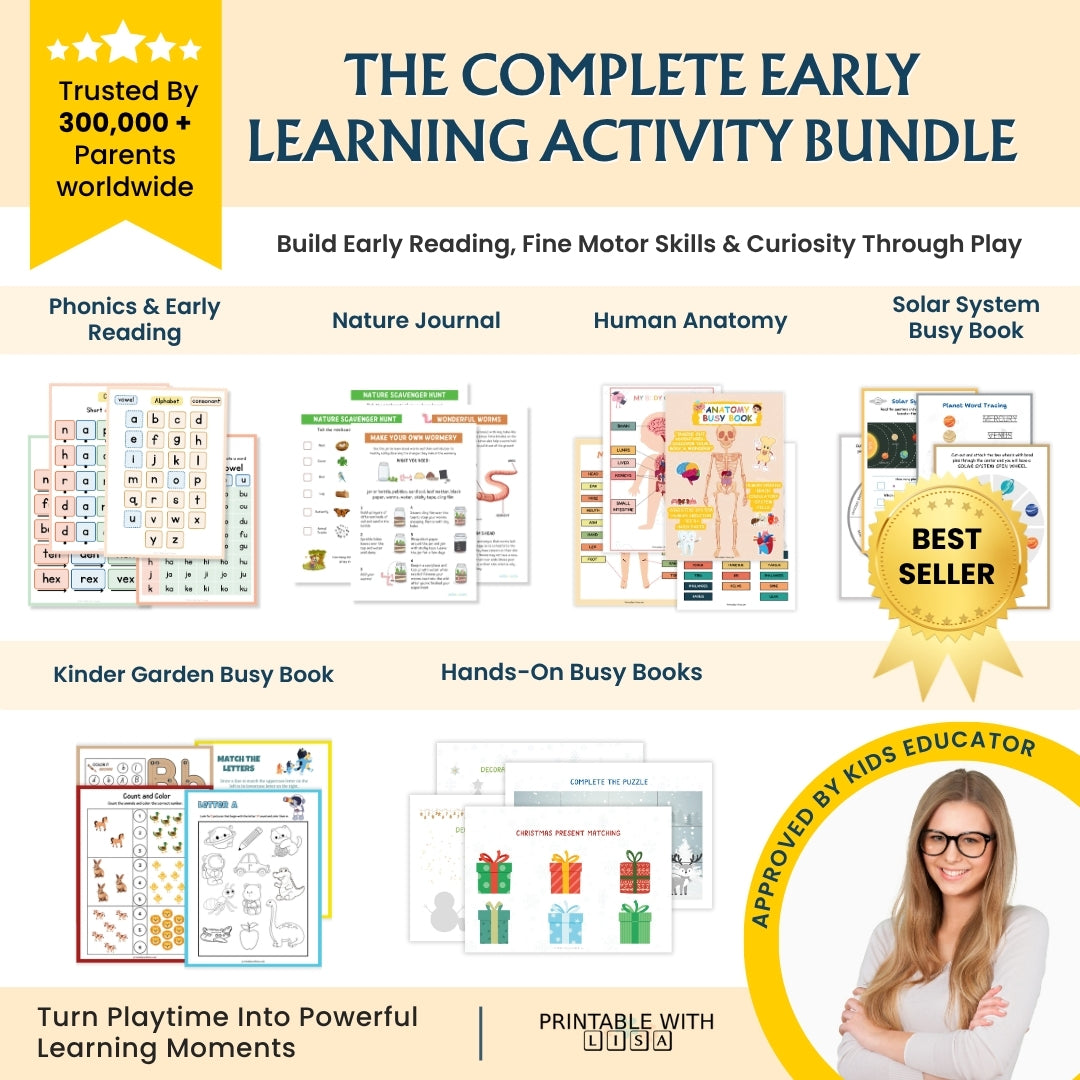 Ultimate Learning Essential for Kids | Learn to Read Activity Bundle | Homeschool & Kindergarten | From Beginner to Expert