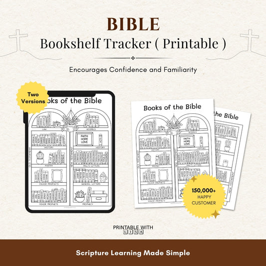 Bible Bookshelf Tracker – Learn Scripture with Confidence