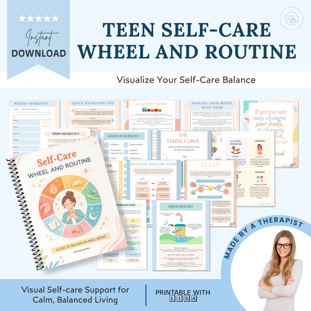 Teen Self-Care Wheel and Routine