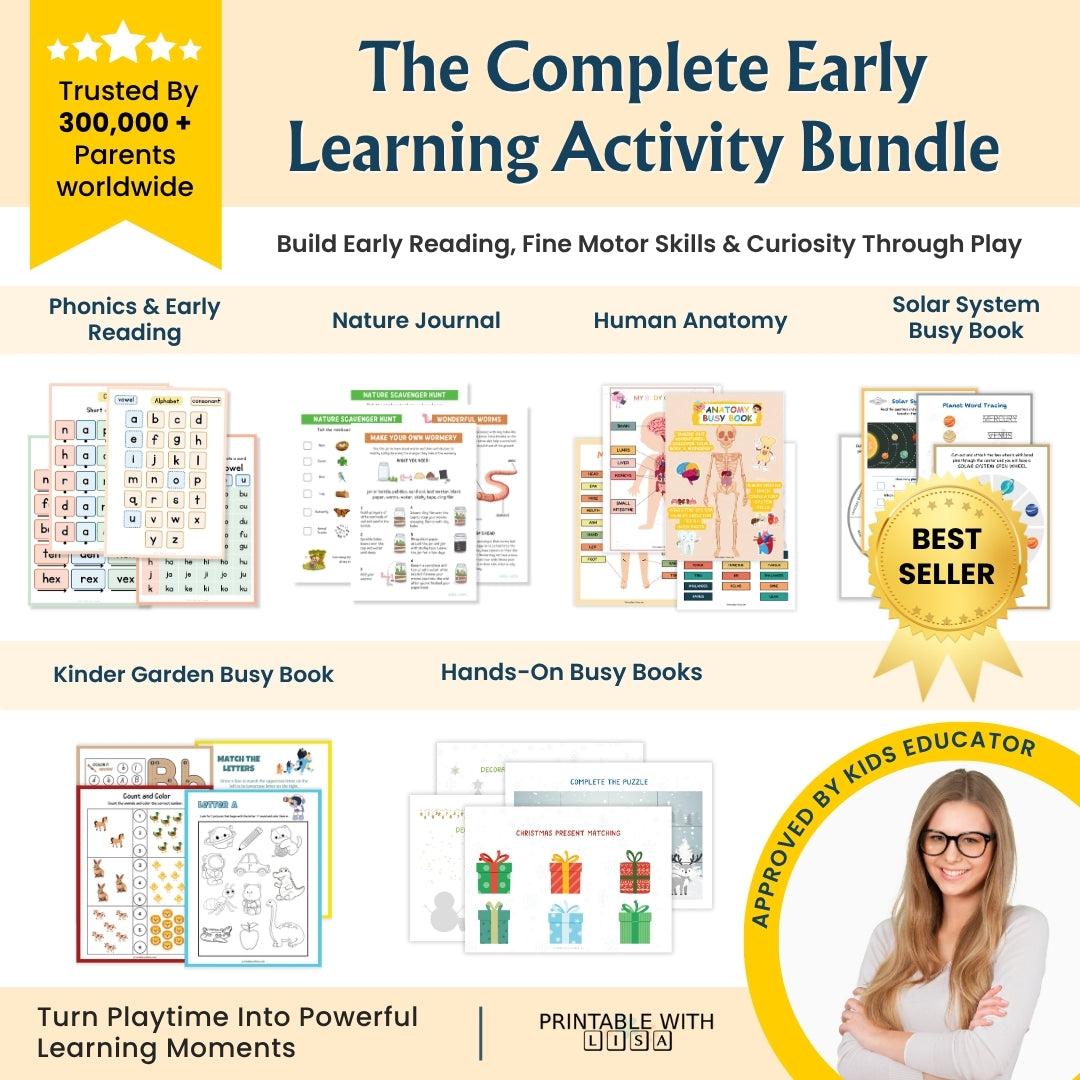 Ultimate Learning Essential for Kids | Learn to Read Activity Bundle | Homeschool & Kindergarten | From Beginner to Expert