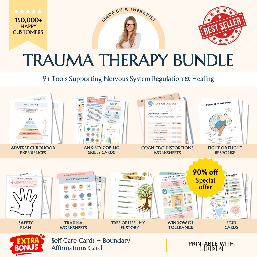 Ultimate Trauma Therapy Bundle – Nervous System Regulation & Emotional Healing Toolkit with 9+ Expert Tools