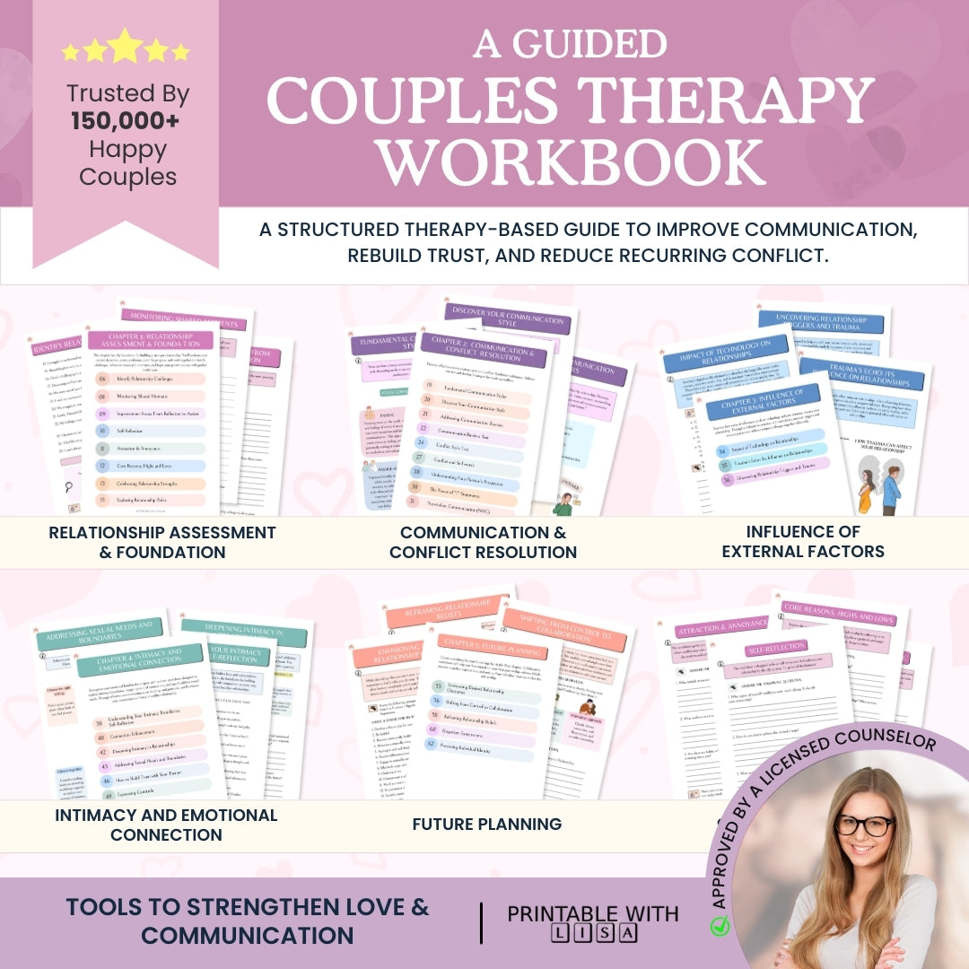 Ultimate Couples Therapy Workbook — Two Souls, One Story! The Structured Couples Healing & Growth Framework
