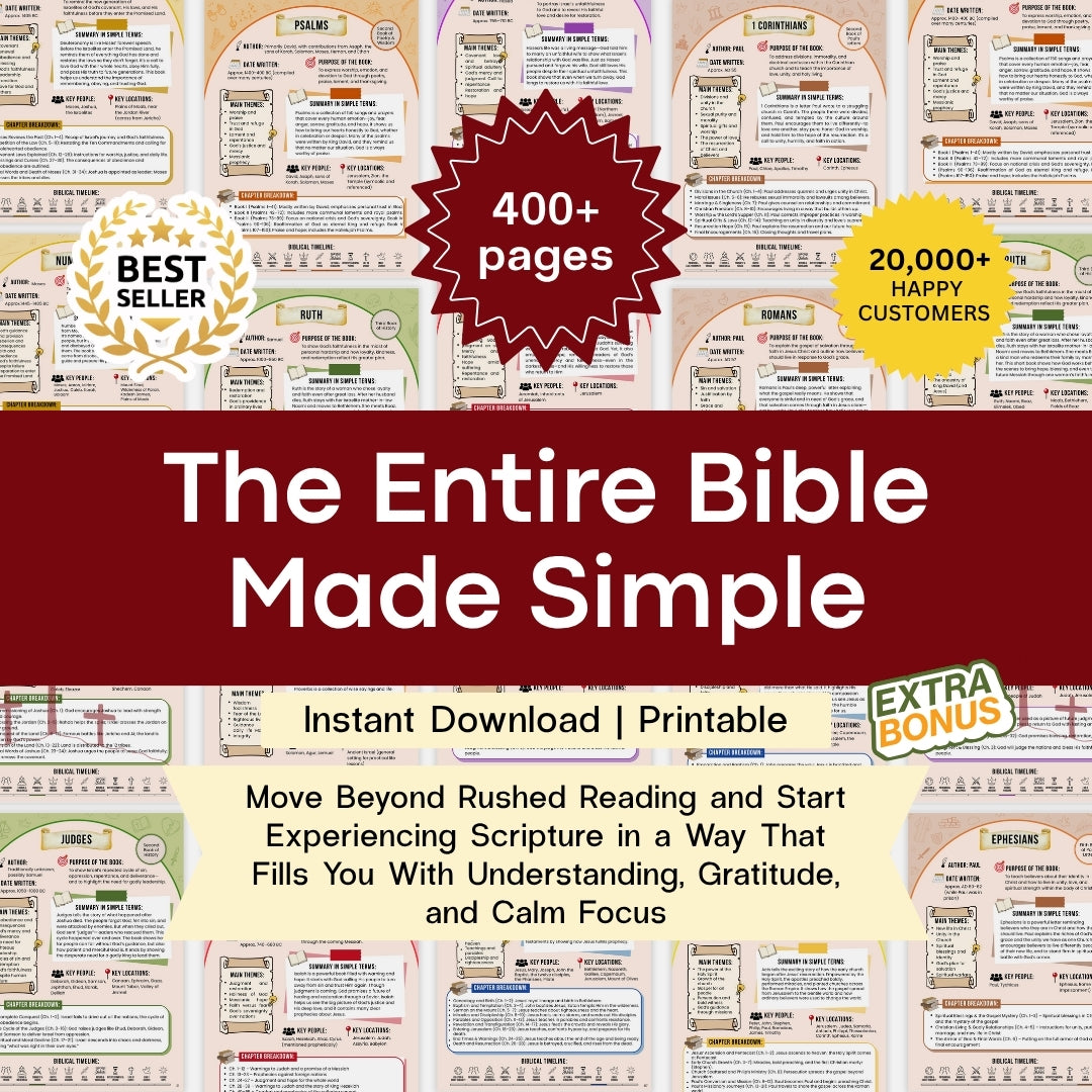 The Entire Bible Made Simple – 400+ Page Study & Devotional Bundle