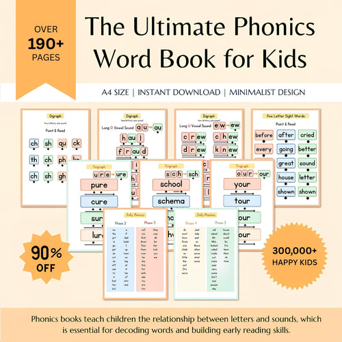 Phonics Workbook for Kids | CVC Words & Sight Words | Learn to Read Activity Book | Homeschool & Kindergarten
