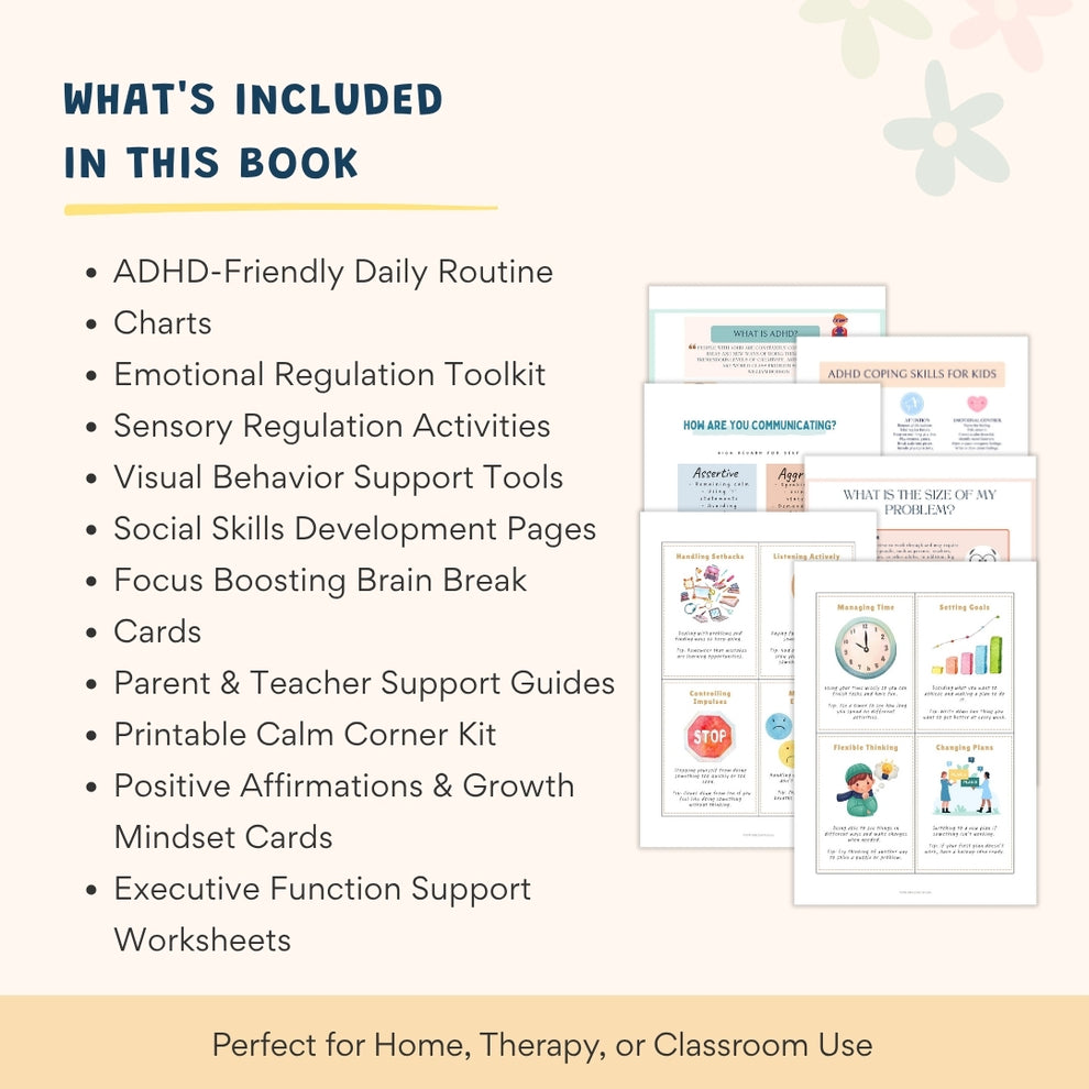 ADHD Executive Functioning Worksheets for Kids & Teens | 130+ Pages ...