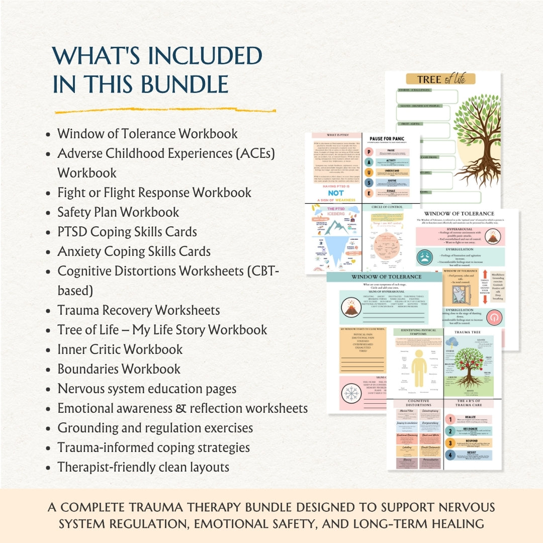 Ultimate Trauma Therapy Bundle – Nervous System Regulation & Emotional Healing Toolkit with 9+ Expert Tools