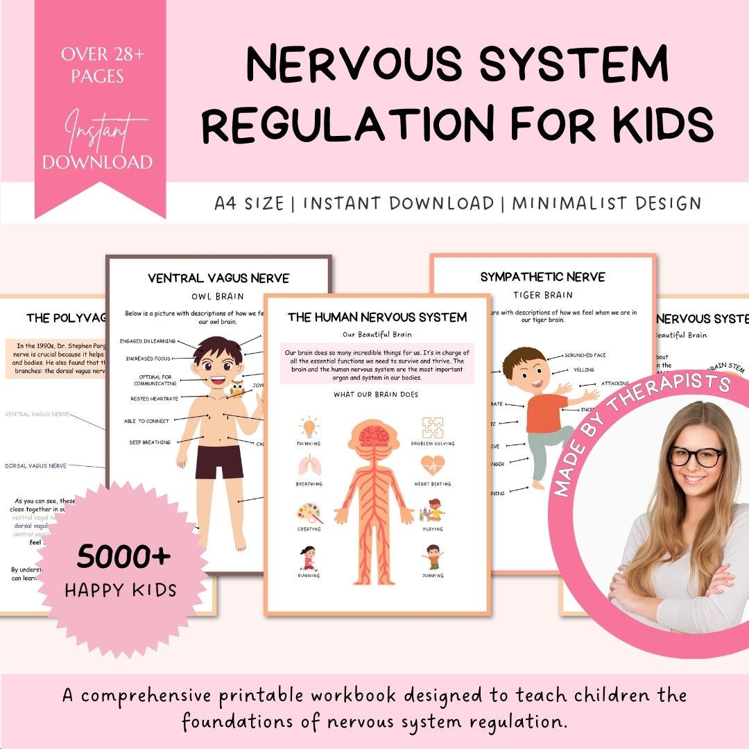 Nervous System Regulation for Kids, Distress Tolerance for Children, Emotional Regulation Skills, Polyvagal Theory, Window of Tolerance