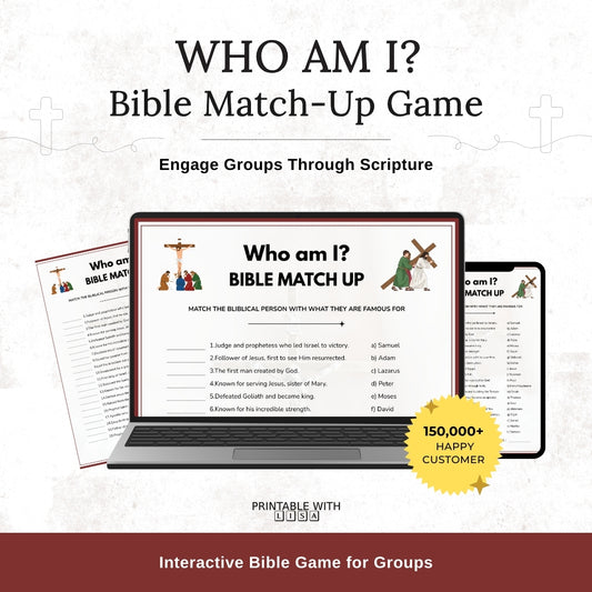 Who Am I? Bible Match-Up Game — Church Icebreaker for Groups