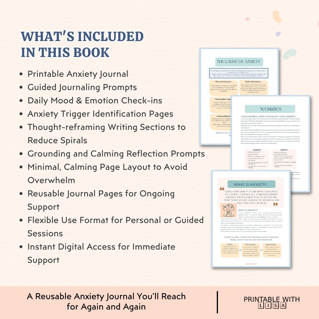 Teen Anxiety Journal — Calm Your Mind, One Page at a Time