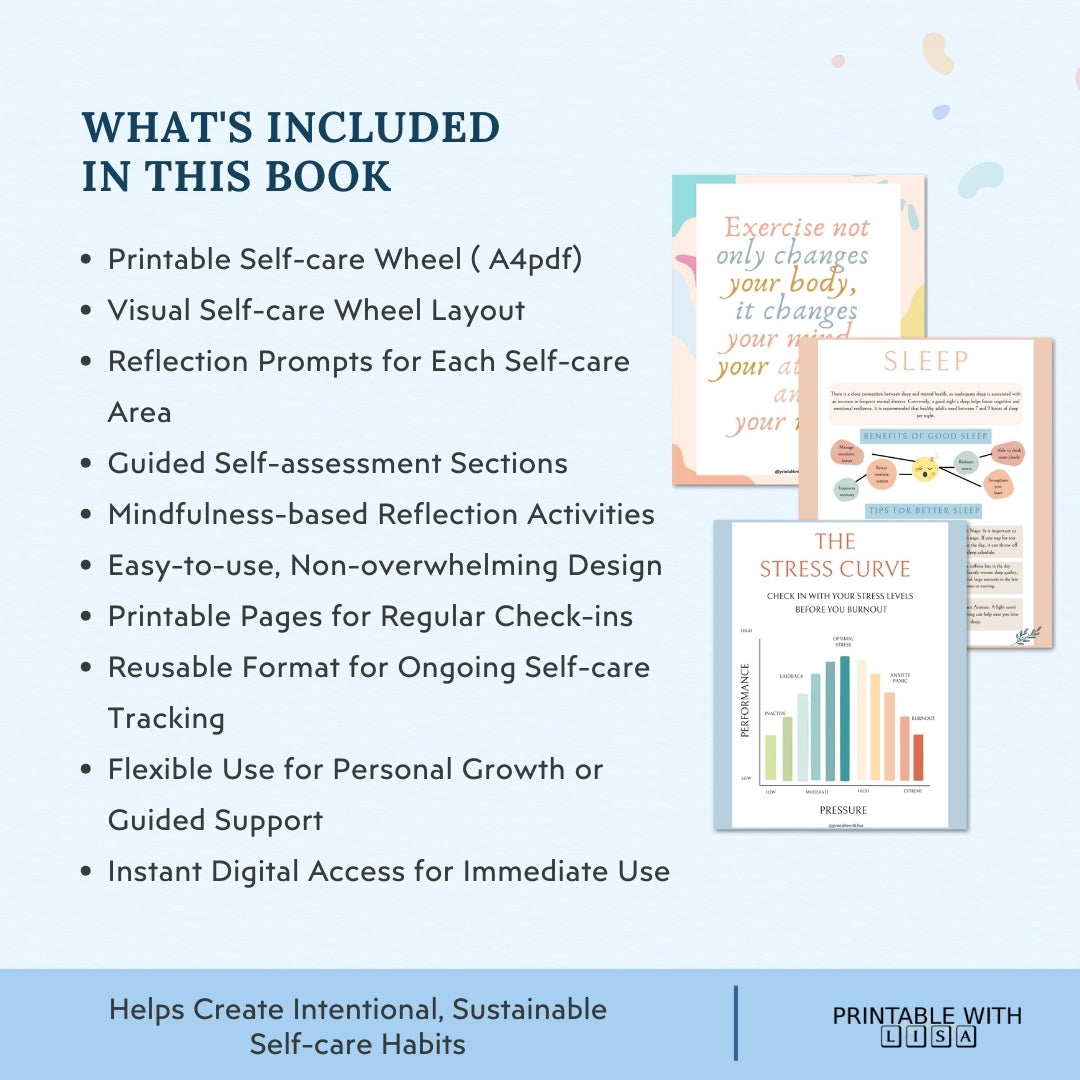 Teen Self-Care Wheel and Routine