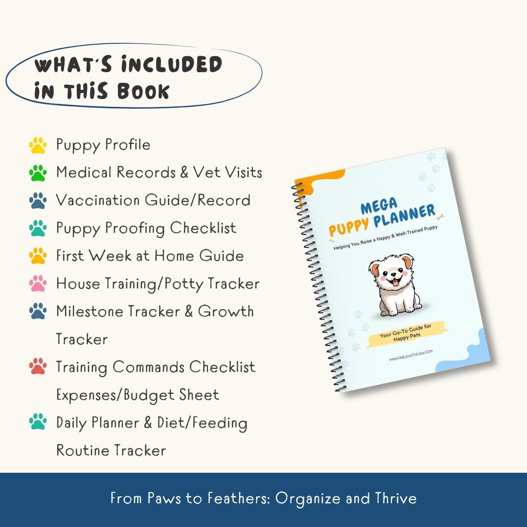 Ultimate Puppy Planner – Track, Train & Care with 65+ Pages of Puppy Health & Home Tools