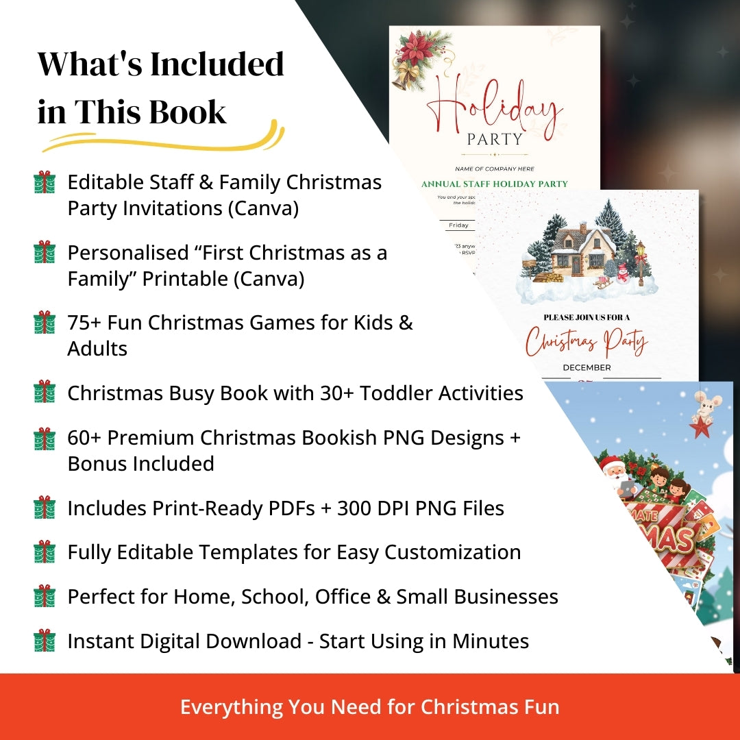 Christmas Celebration Bundle – Personalized First Christmas as a Family 2025