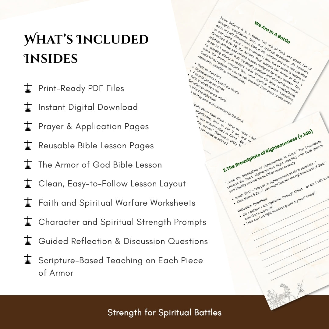 The Armor of God for the Battle – A Powerful Bible Lesson for Spiritual Strength