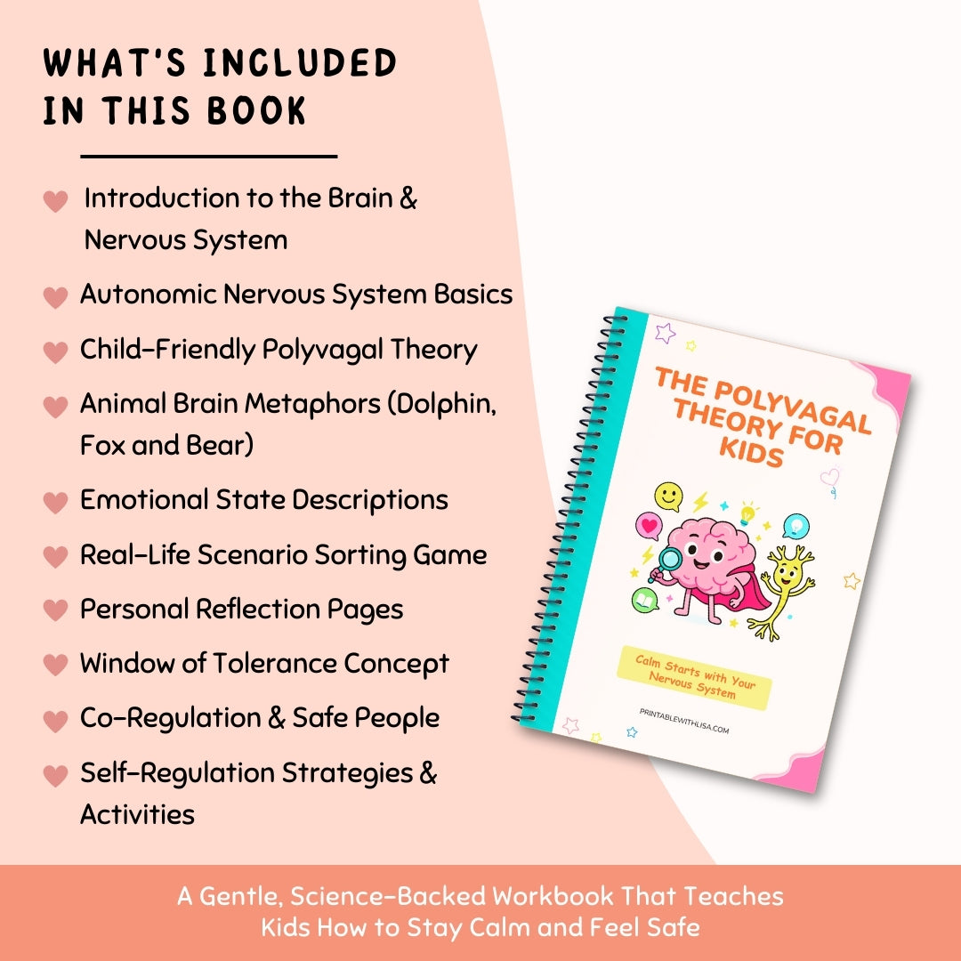 The Polyvagal Theory for Kids | Nervous System Regulation Workbook | Emotional Toolkit with Brain Metaphors