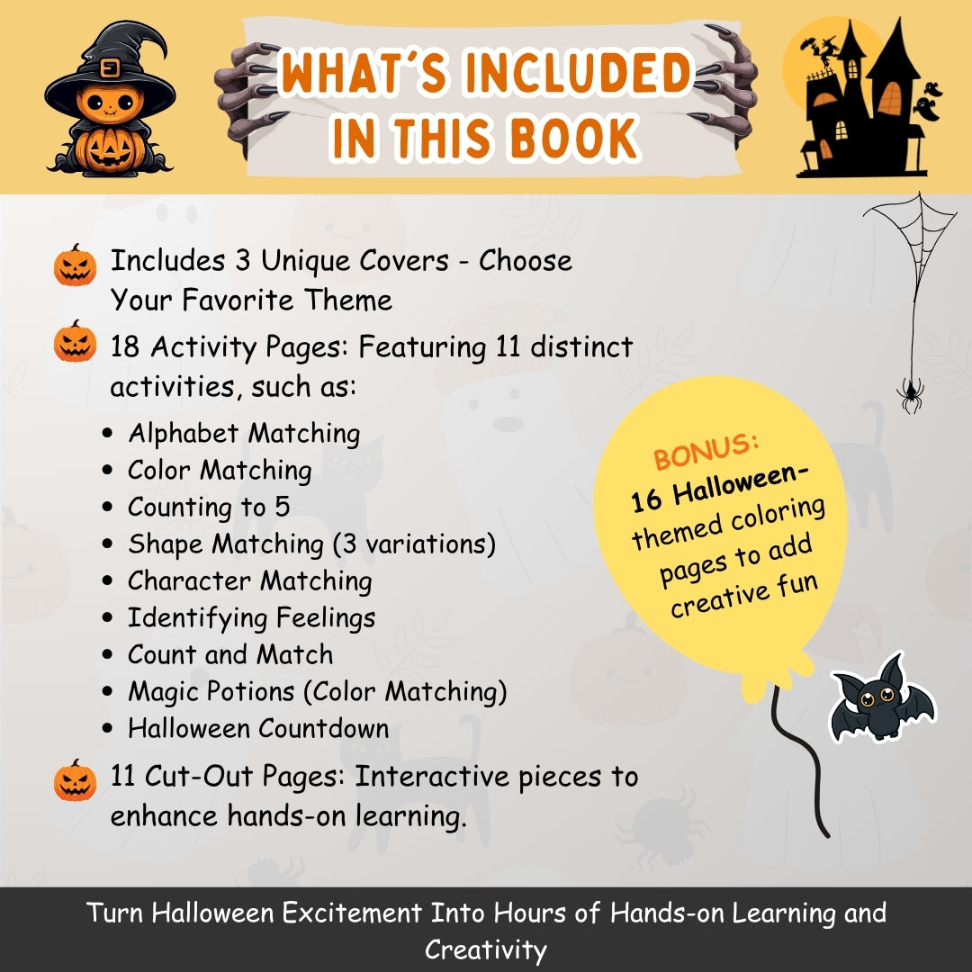 Halloween Busy Book for Toddlers & Preschoolers – Spooky-Smart Learning