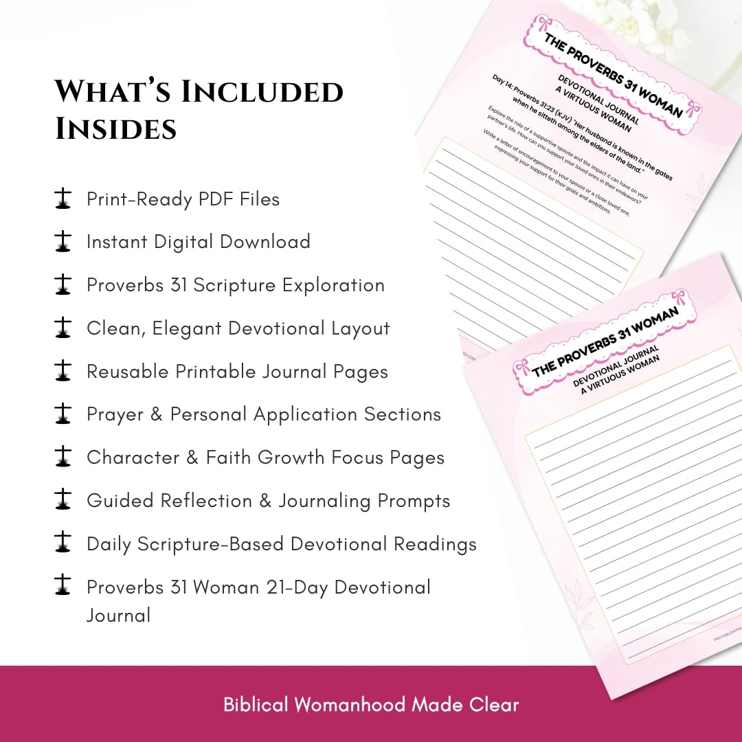 Proverbs 31 Woman 21 Day Devotional Journal for Faith & Character Growth