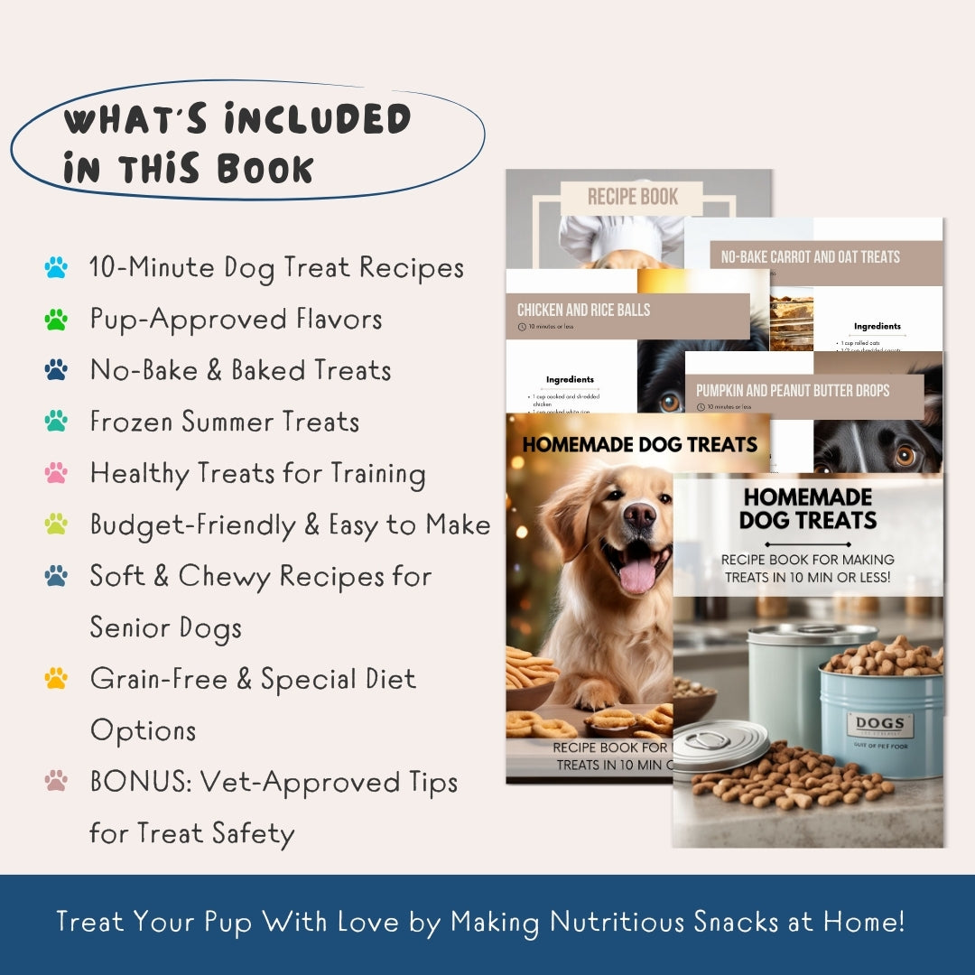 The Ultimate Homemade Dog Treats Recipe Book | 28+ Vet-Approved Healthy Recipes for Every Pup