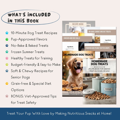The Ultimate Homemade Dog Treats Recipe Book | 28+ Vet-Approved Healthy Recipes for Every Pup