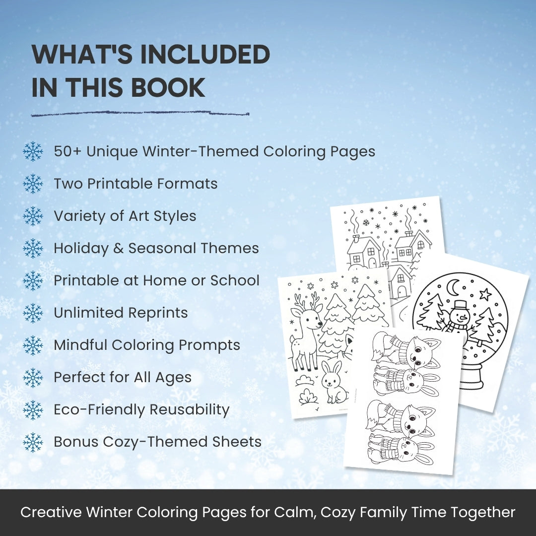 The Ultimate Winter Coloring Bundle – Cozy Art Fun for Kids & Families