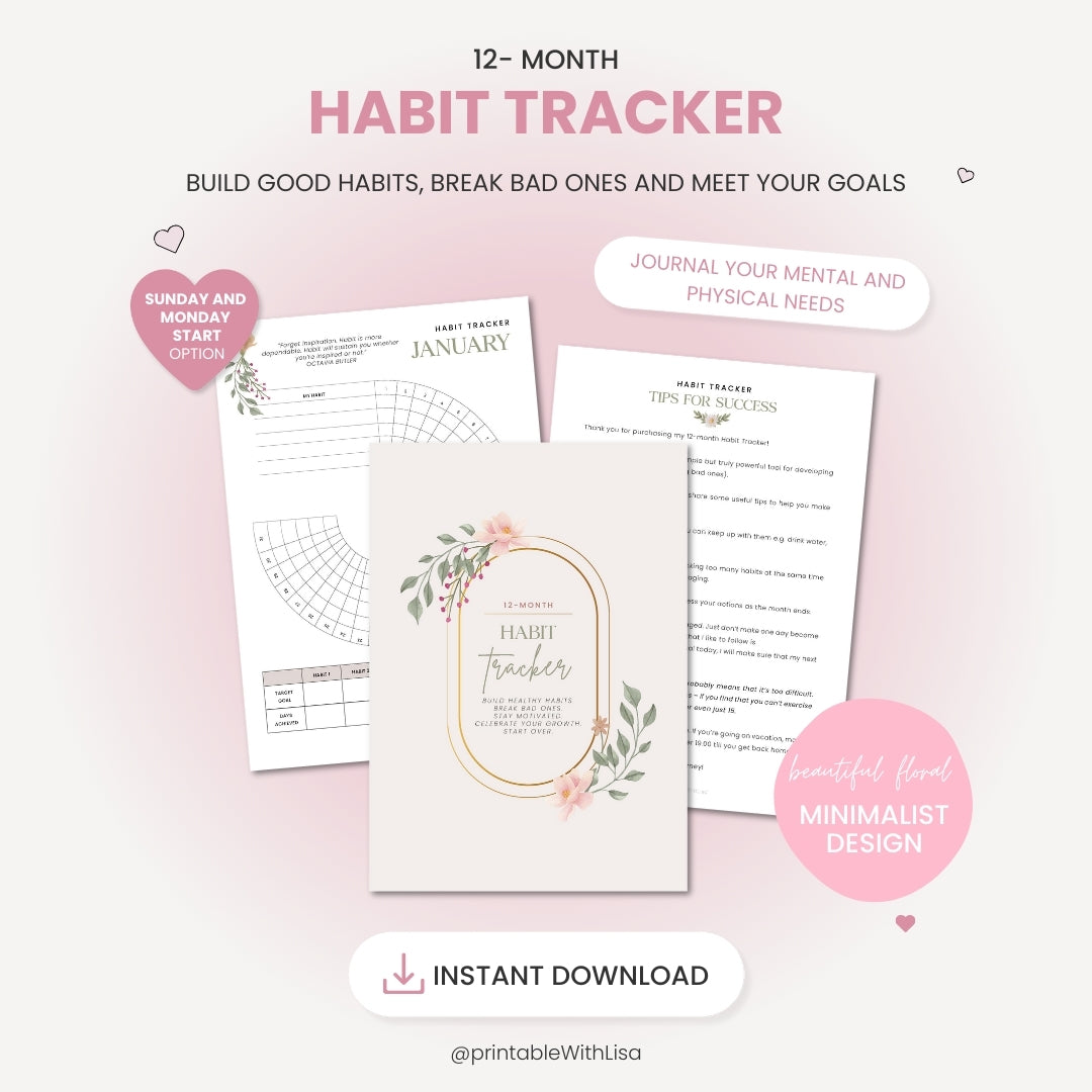 Ultimate Life Changer Printable Bundle - 9-in-1 Printable Set for Self-Care, Budget, Fitness, Goals, and More (200+ Pages) - PRINTABLEWITHLisa